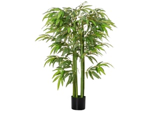 Bambou artificiel en pot 140 cm – vert – 780 feuilles en plastique, pot lesté, sans entretien facile