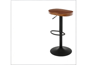 tabouret de bar assise réglable en hauteur <strong>STILVORA</strong> - marron hauteur d'assise 60 cm vendu A l'unité