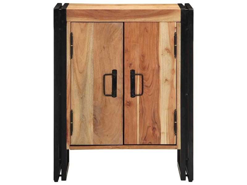  Meuble à chaussure, cabinet à chaussures 56x35x70 cm bois d'acacia massif  - Conforama E
