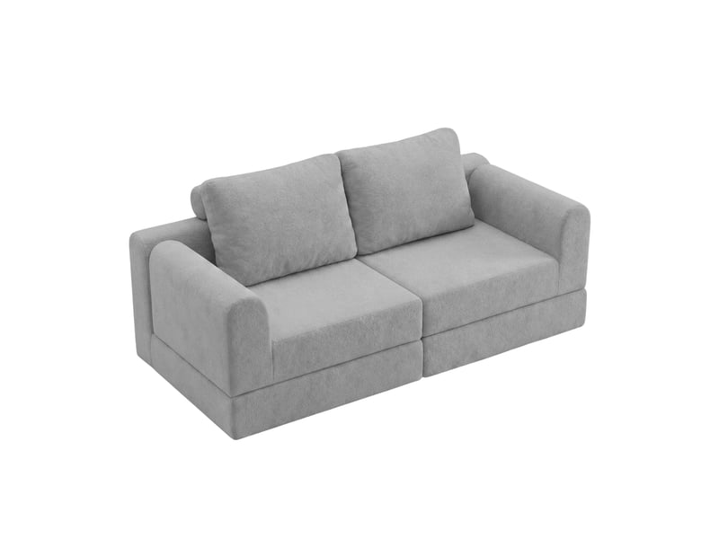 Canapé-lit convertible 2 places 160x80x78 cm – gris – pliant, modulable, couchage d'appoint compact - Conforama A