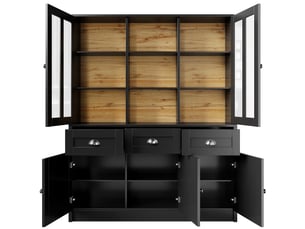 Buffet    <strong>MEULVA</strong> <strong></strong> - 140 cm coloris noir 