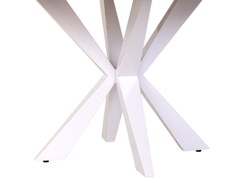  Table de salle à manger en bois blanc 130x130x77 cm (hauteur)  - Conforama E