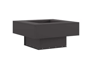Brasero exterieur, foyer camping noir 60x60x30 cm acier patiné shl5079