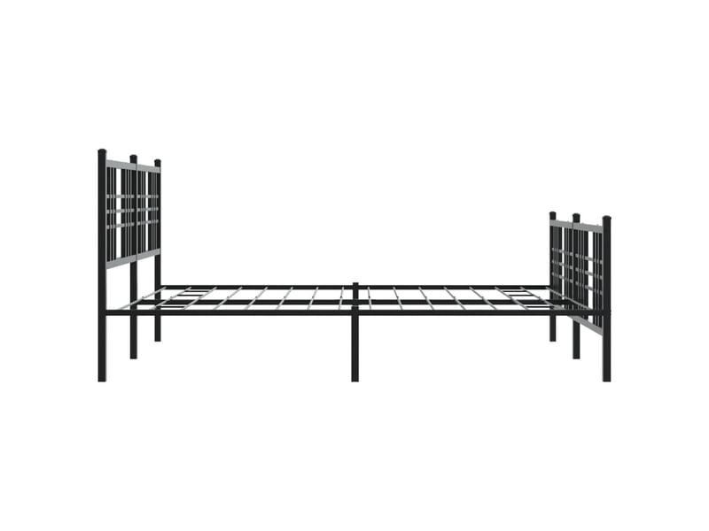  Lit double- lit adulte -  cadre de lit métal sans matelas avec pied de lit noir 150x200cm  - Conforama D