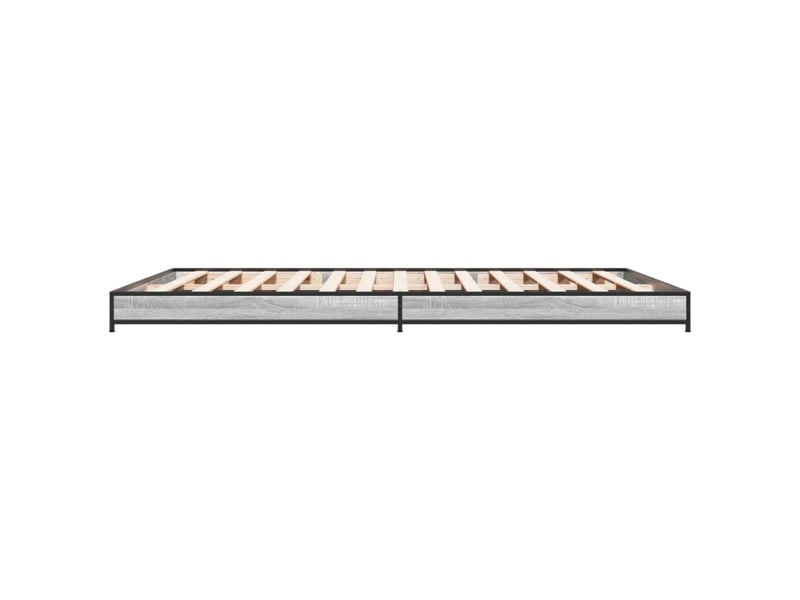  Lit double- lit adulte -  cadre de lit sans matelas sonoma gris 120x200 cm  - Conforama D