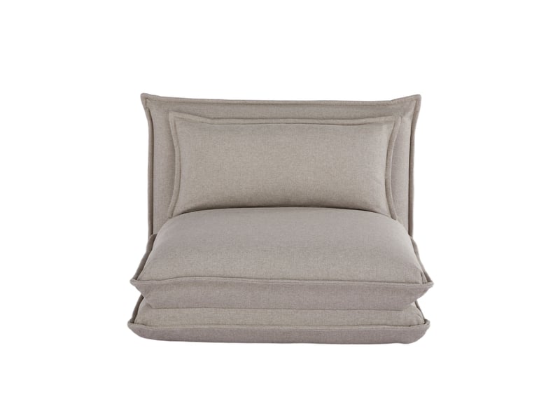  Chauffeuse convertible 1 place en mousse tissu beige terre de nuit  - Conforama E