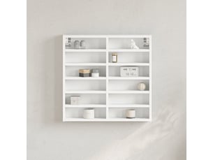 Armoire à vitrine, étagère murale blanc 60x8,5x58 cm bois d'ingénierie cf40933