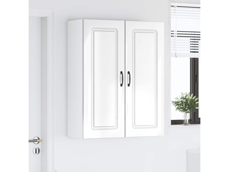 Meuble mural de cuisine | armoire de cuisine blanc brillant shl6242 - Conforama D