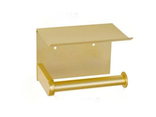 Porte-papier toilette, porte-papier hygiénique mural avec étagère de rangement, auto-adhésif , aluminium(doré)1pcs