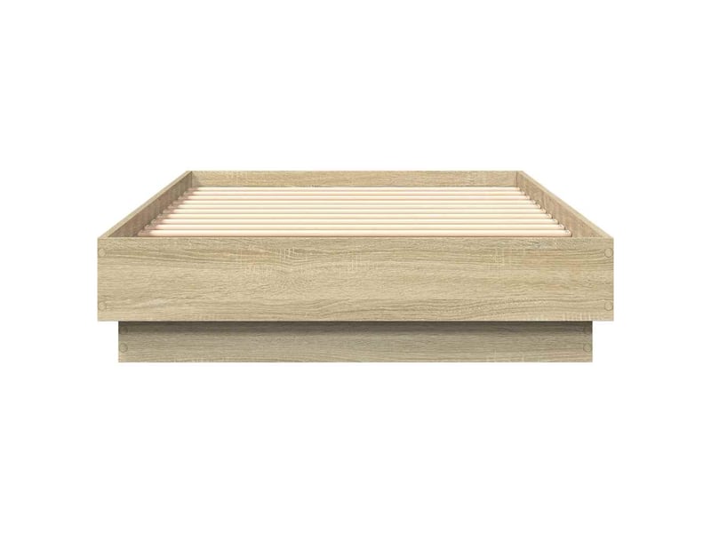  Lit simple- lit adulte -  cadre de lit sans matelas chêne sonoma 90x190 cm  - Conforama C