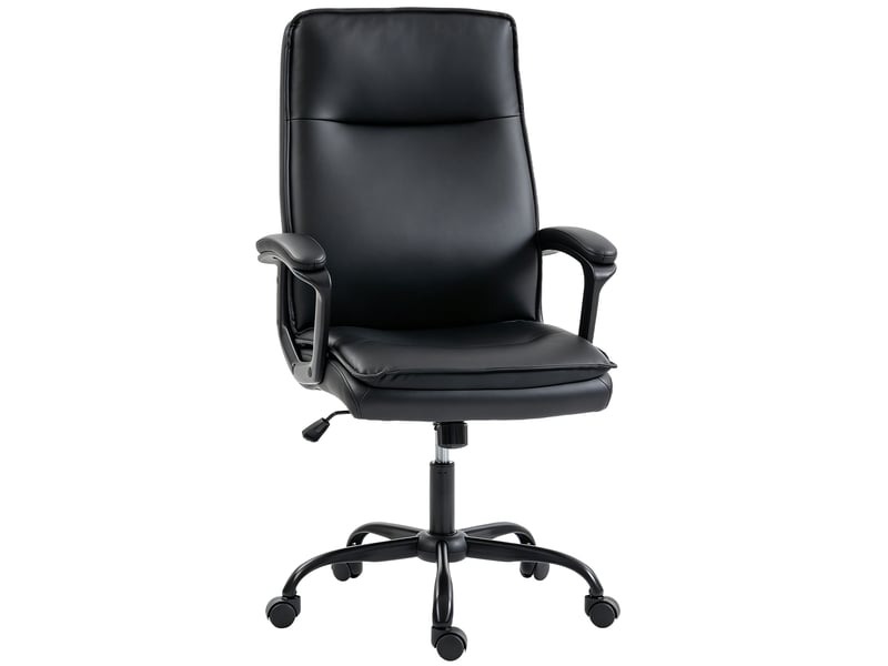  Fauteuil de bureau ergonomique, chaise bureau, pu, 70x66x119cm, noir  - Conforama B