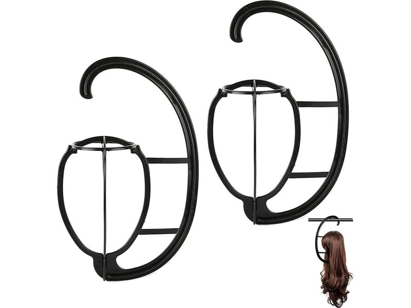  Ymyny support de perruque, 2pièces wig stand cintres de perruque support de perruque portable support de perruque pour toutes les perruques et chapeaux perruque pliable support de perruque durable  - Conforama A