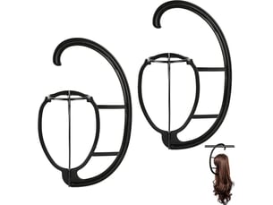 Ymyny support de perruque, 2pièces wig stand cintres de perruque support de perruque portable support de perruque pour toutes les perruques et chapeaux perruque pliable support de perruque durable