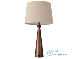 Lampe à poser fabrilamp pearl e27 coloris marron 61 x 33 x 33 cm