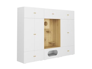 Armoire 8 porte(s) battante  0 tiroir(s) <strong>MODFU</strong> <strong></strong> coloris bicolore largeur 270 cm