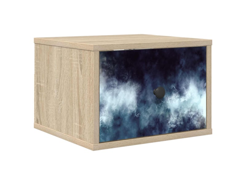  Table de chevet - cabinet de chevet - table de nuit mural raalte chêne sonoma 36 x 33 x 25 cm  - Conforama A