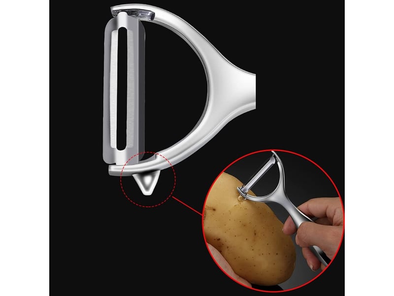  Légumes et fruits, 2 pièces éplucheurs en acier inoxydable pour légumes, carottes, fruits, éplucheur de pomme  - Conforama E