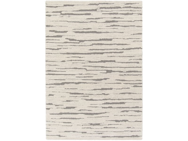  Tapis doux moderne à relief écru et gris beige 160x230  - Conforama B