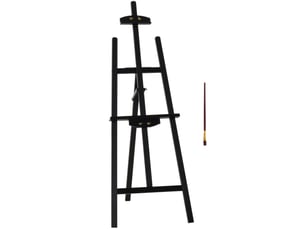 Chevalet 134,5x51,5x71,5 cm pliable réglable jusqu’à 75° bois noir
