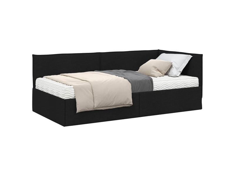  Lit adulte, lit simple, cadre de lit d'angle avec matelas 2 pièces vert velours cf6605  - Conforama A