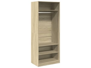 Garde-robe, armoire de rangement chêne sonoma 80x50x200 cm bois d'ingénierie shl47116