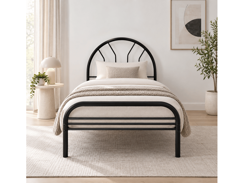 Lit eco noir 90x190cm  - Conforama E