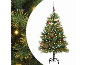 Sapin de noël artificiel, arbre de noël avec branches pliables et cônes 150 cm shl3485