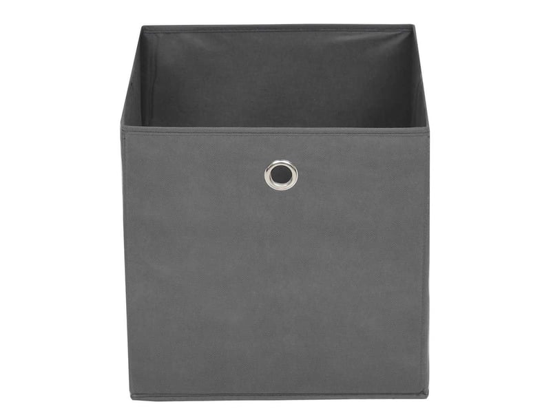  Boîte de rangement 4 pcs tissu non-tissé 32x32x32 cm gris  - Conforama C