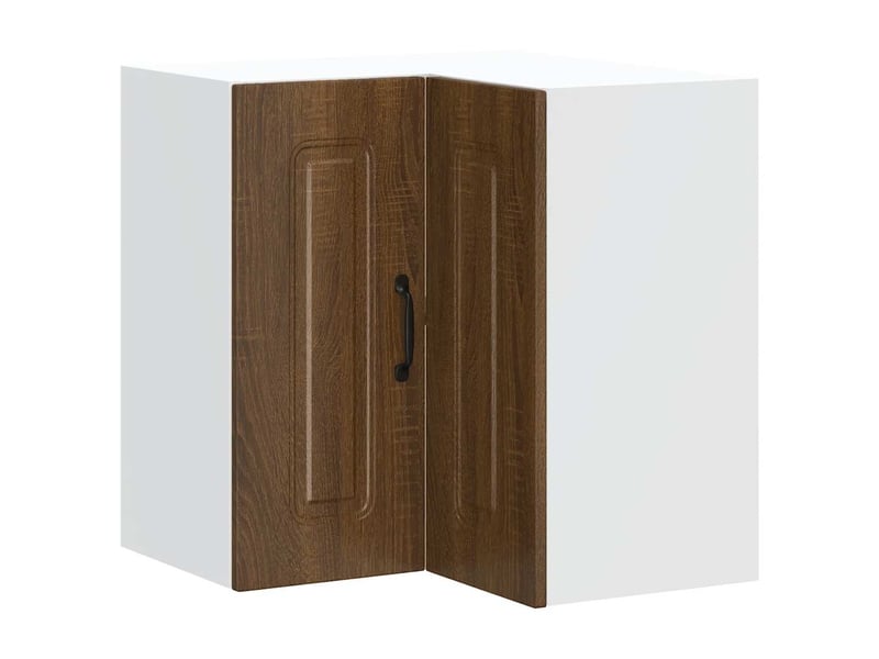 Meuble de rangement, armoire murale d'angle de cuisine kalmar chêne marron - Conforama A