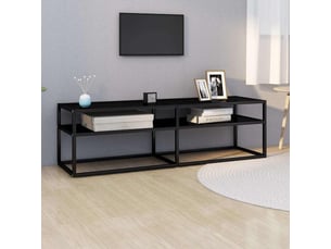 Meuble tv coloris noir 140 cm <strong></strong>  <strong></strong>