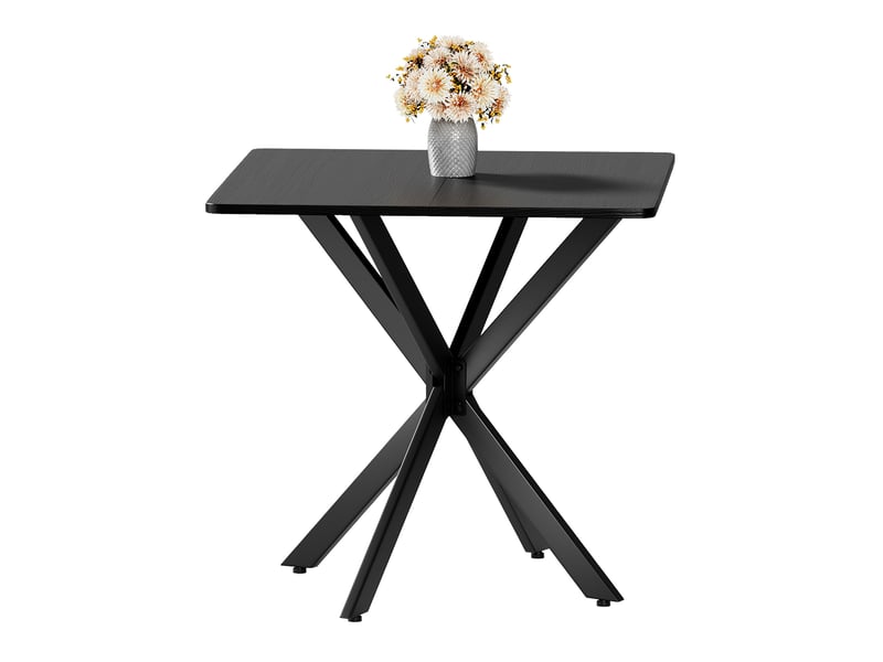  Table basse carrée avec structure en x et pieds réglables pour salon, chambre et bureau, 80 × 80 × 75 cm  - Conforama A