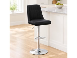 Lot de 2 tabourets de bar réglables,63-85 cm,pivotants 360°,cuir pu,noir