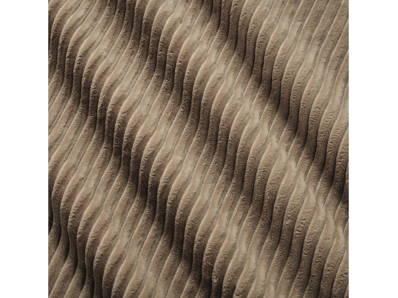 Canapé modulaire 2 places en velours côtelé marron avec ottomans, agencement en u, sans montage pour le salon - Conforama D