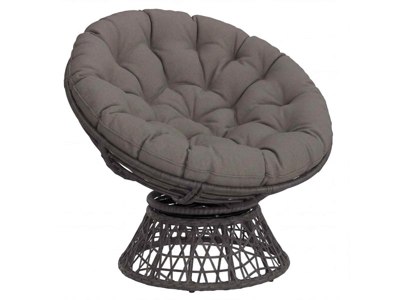  Coussin de chaise papasan, coussin d'assise vianen 100 % polyester gris cf54236  - Conforama C