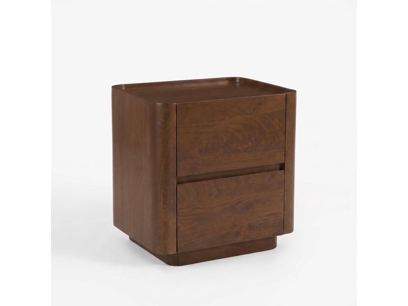 Table de chevet en bois de manguier finition noyer-aldo Aldo - Conforama C