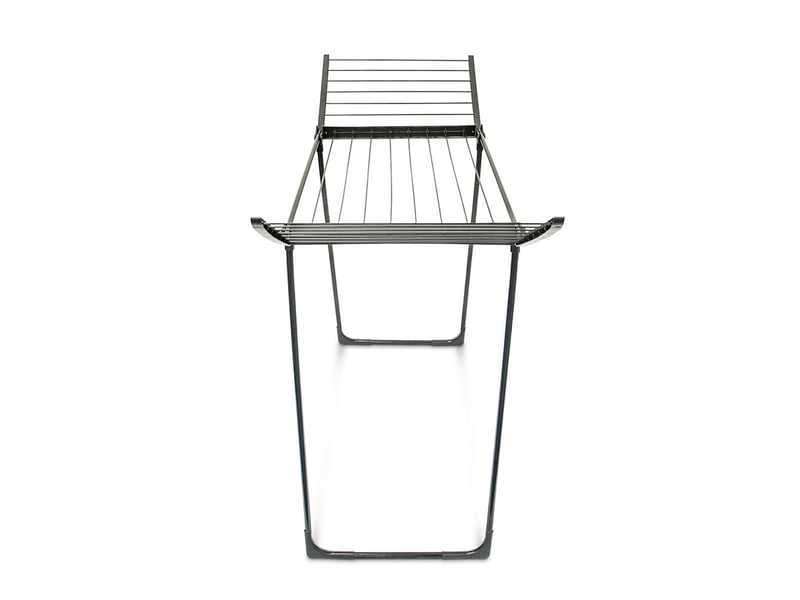  Séchoir à linge sur pied pliable intérieur extérieur 104 x 169 x 54,5 cm pratique et peu encombrant en acier noir 13_0003175  - Conforama D