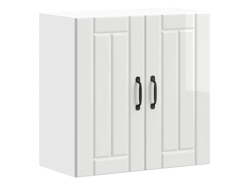Armoire murale de cuisine lucca blanc brillant bois ingénierie shl3779 - Conforama A