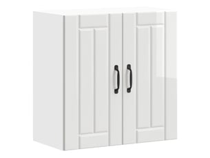 Armoire murale de cuisine lucca blanc brillant bois ingénierie shl3779