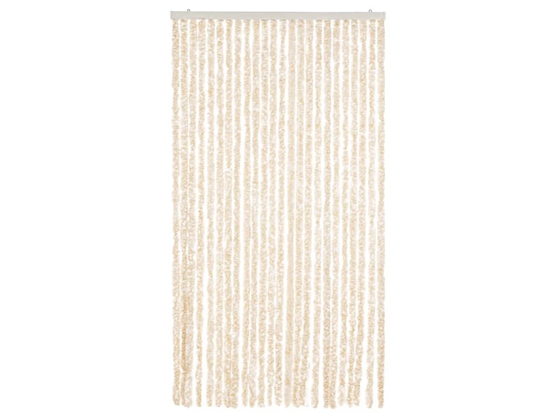  Rideau anti-mouches, moustiquaire beige et blanc 100x220 cm chenille cf43491  - Conforama C