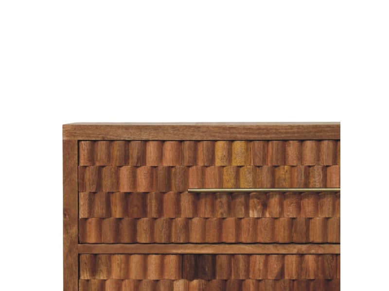  Artisan furniture coffre de rangement cadiz en bois massif sculpté  - Conforama C