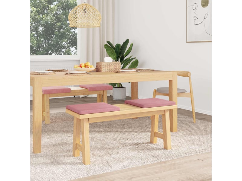  Lot de 4 coussins de banc, coussins d'assise, coussins pour chaisecanapé velours rose profondeur 35 cm cf52619  - Conforama C