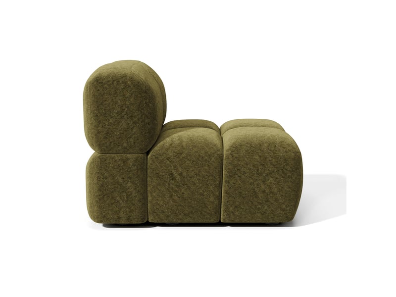  Fauteuil en velours texturé vert vintage MOSS - Conforama D