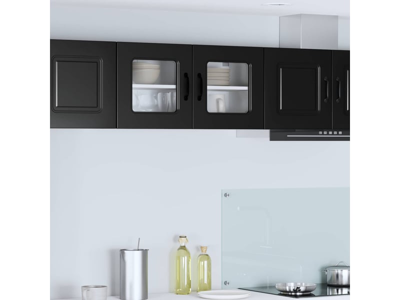  Meuble mural de cuisine | armoire de cuisine noir 80x31x40cm shl3031  - Conforama B
