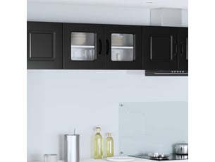 Meuble mural de cuisine | armoire de cuisine noir 80x31x40cm shl3031