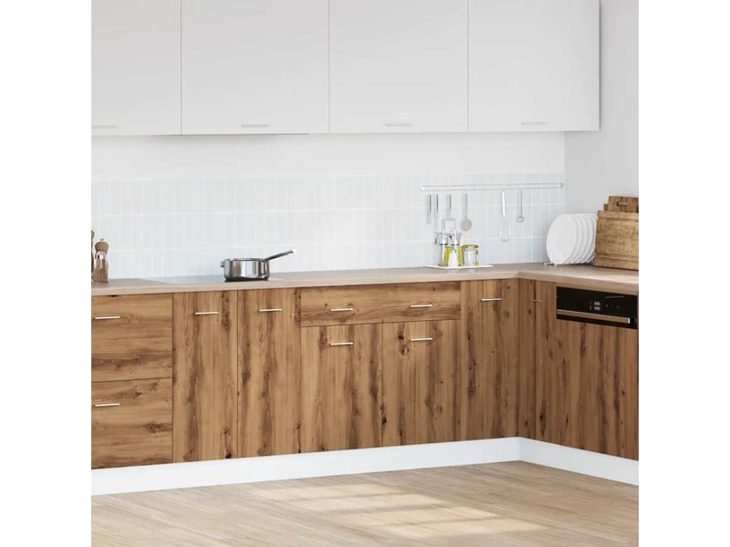 Armoire de cuisine, armoire à tiroirs chêne artisanal 80x46x81,5cm bois d'ingénierie - Conforama C