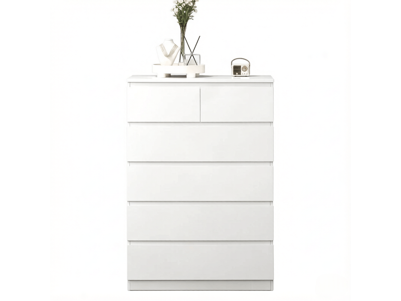  Commode modèle minimal, armoire rangement moderne, tiroirs petits et grands, meuble multifonction 1 pièce  - Conforama A