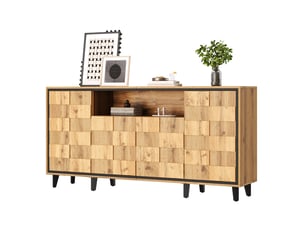 Buffet 4 porte(s) 0 tiroir(s) evarich - 160 cm coloris naturel