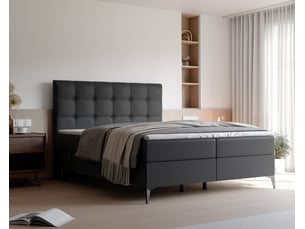 Lit coffre 160x200 cm IDOHOME BAILEY coloris noir