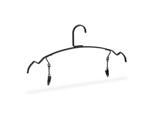 Lot de 10 cintres en métal pour sous-vêtements avec clips 16,5 x 33 x 0,5 cm style industriel en fer noir 13_0008915