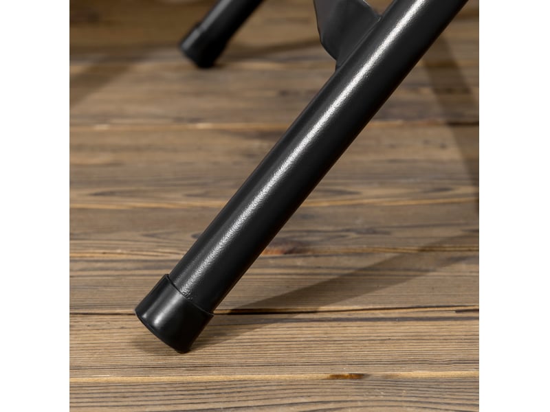  Table de jardin ronde pliante ø80 cm gris foncé, plateau hdpe aspect bois pour 4 personnes en terrasse  - Conforama E